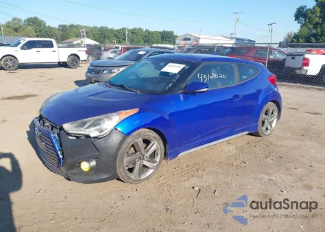 2013 Hyundai Veloster Turbo W/Black из США, поврежденный, VIN KMHTC6AE3DU146100